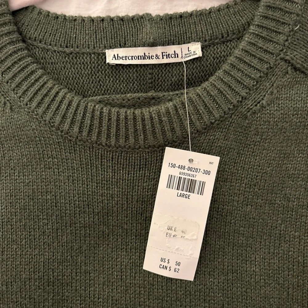 Abercrombie & Fitch Olive Knit Top - Picture 2 of 2